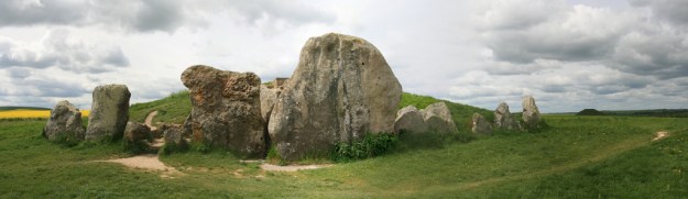 West Kennet Barrow panorama